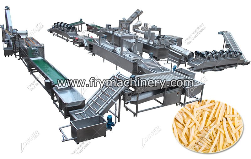 500 kg/h Frozen French Fries Making Machine for Sale
