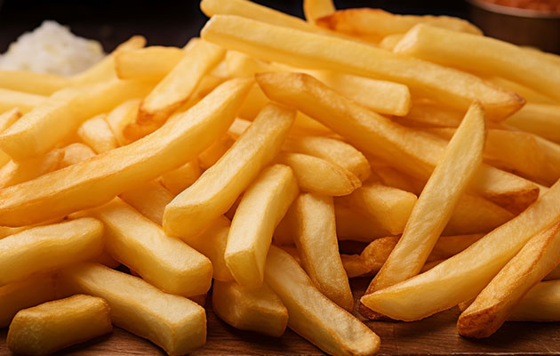 french fries making